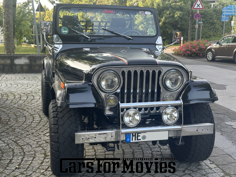 CarsForMovies | Jeep CJ7 1981 USA Schwarz Schwarz Zivilfahrzeug Geländewagen Nordrhein-Westfalen 7535 chrom edelstahl allrad offroad